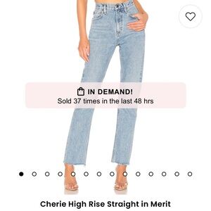 AGOLDE Cherie high rise straight jeans, size 28